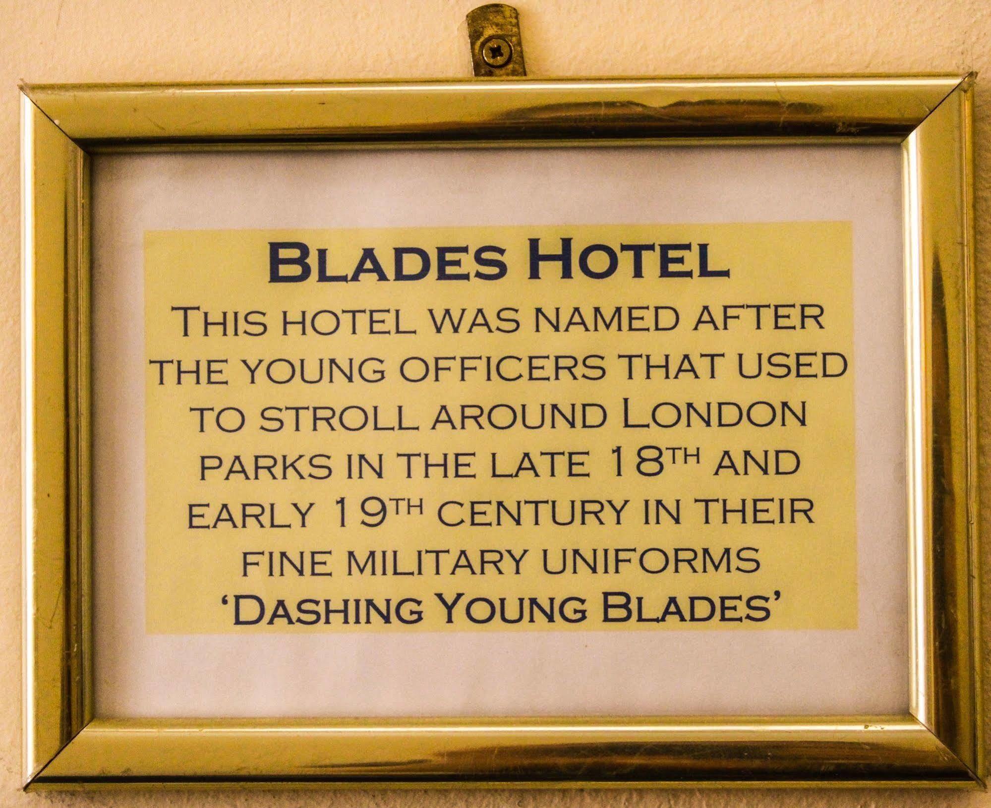 Blades Hotel Londra Exterior foto